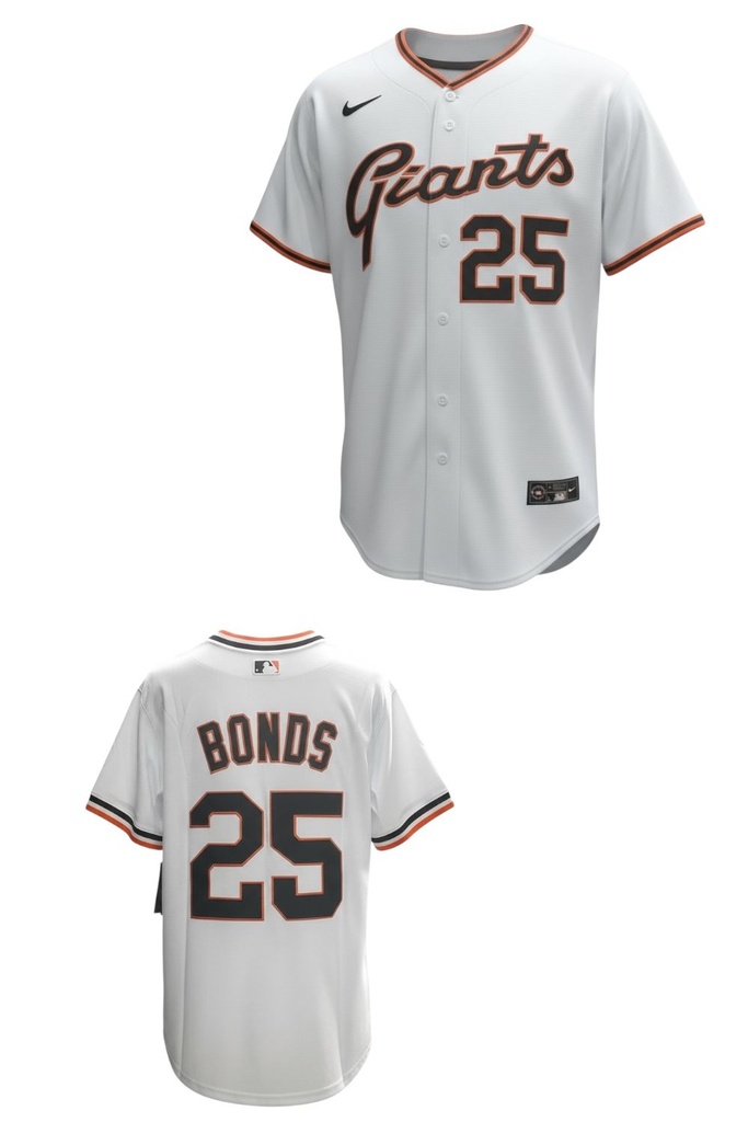 CAMISETA EQUIPO MLB GIANTS BLANCA NUMERO 25