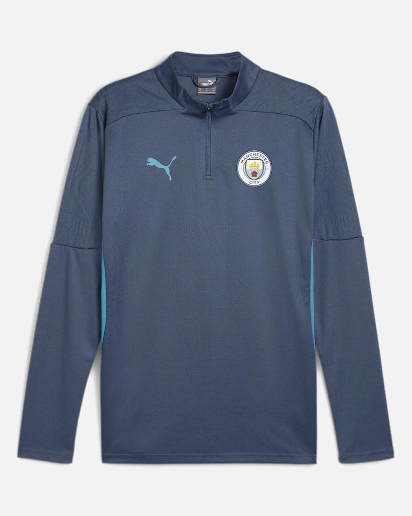 SET DEPORTIVO MANGA LARGA EQUIPO MANCHESTERS  COLOR GRIS CON FRANJA CELESTE AL COSTADO