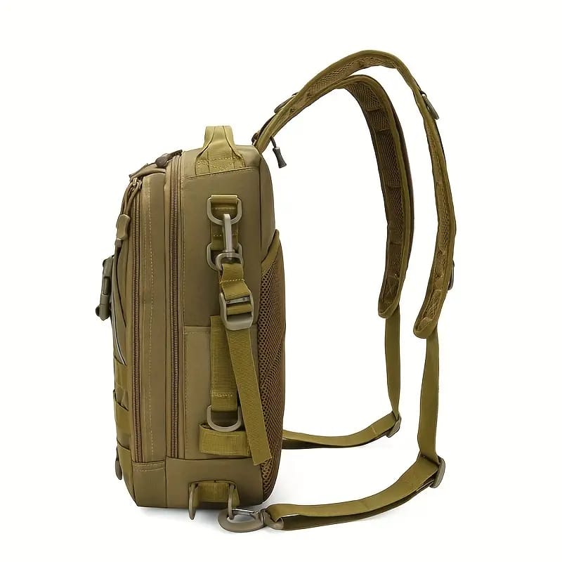MOCHILA DE PESCA PEQUEÑA COLOR VERDE CAFE