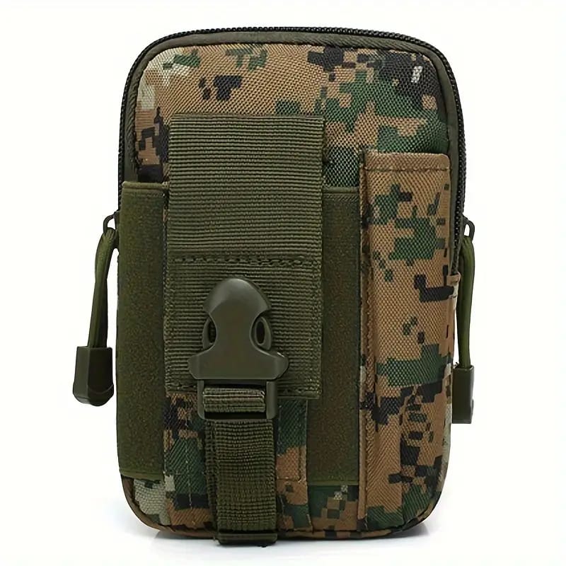 BOLSO TACTICO PARA CINTURON COLOR MOTEADO VERDE DISEÑO DIGITAL