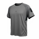 CAMISETA CUELLO REDONDO CON PARCHE NEGRO EN MANGA